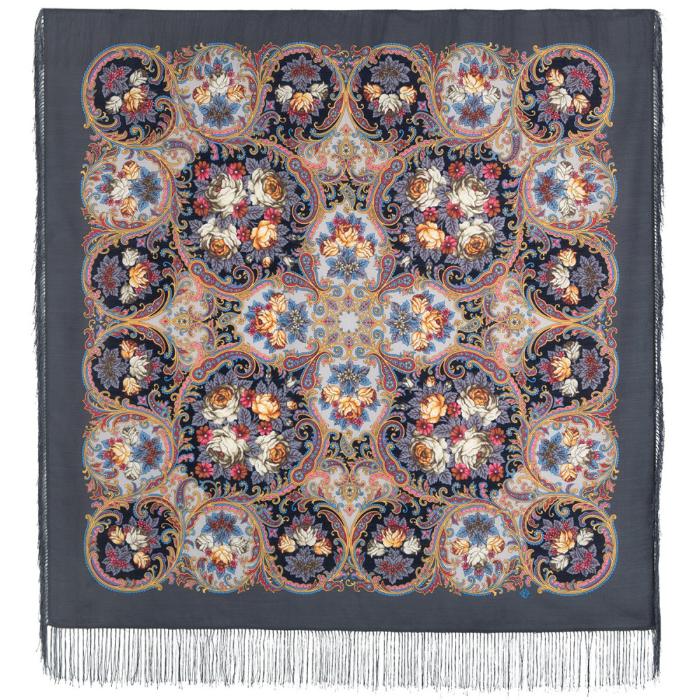 Shop Woolen Scarves with Silk Fringe 125x125 cm Платок «Песнь уходящего лета» online at Skazka.site | Eligible for fast shipping and free returns. Платок «Песнь уходящего лета»