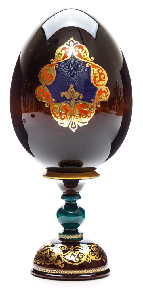 180 mm Tikhvinskaya Godmother hand painted on wooden egg (by Hamlet Crafts)