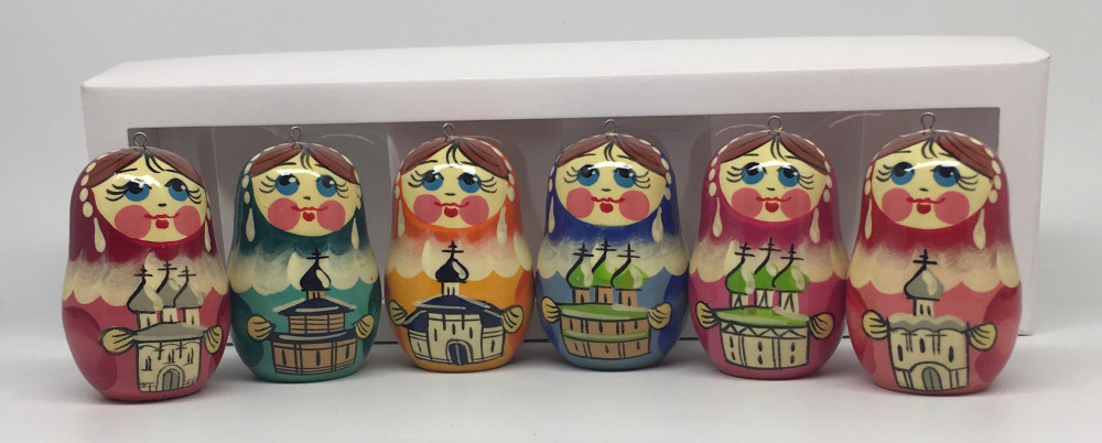 Matryoshka with Russian Traditions Christmas Ornaments