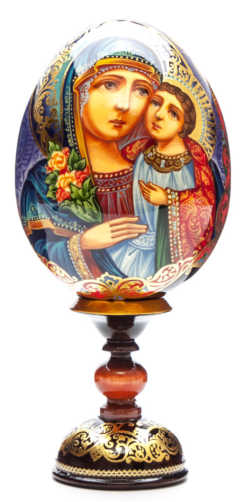 180 mm Unfading Flower Godmother hand painted on wooden egg (by Hamlet Crafts)