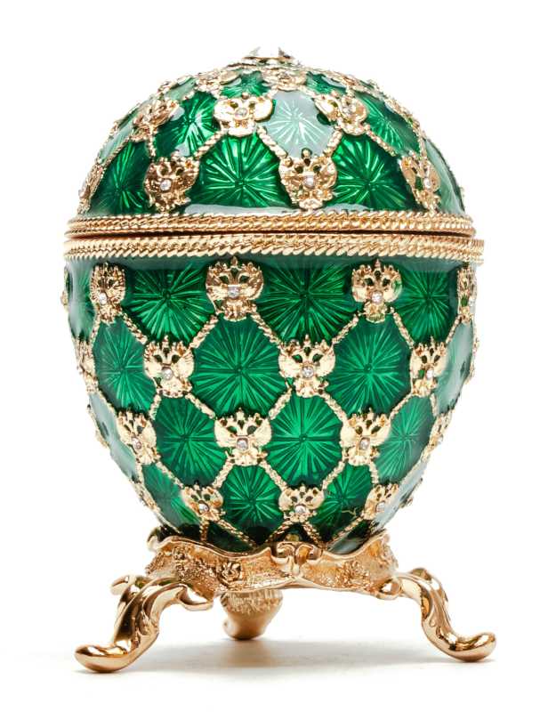 80 mm Clock and Green Imperial Coronation Music Easter Egg