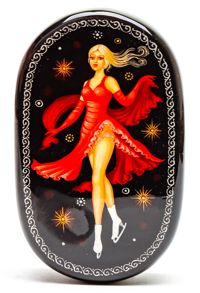 60x100mm The Fire and The Ice Hand Painted Jewellery Box (by Sadko Workshop)
