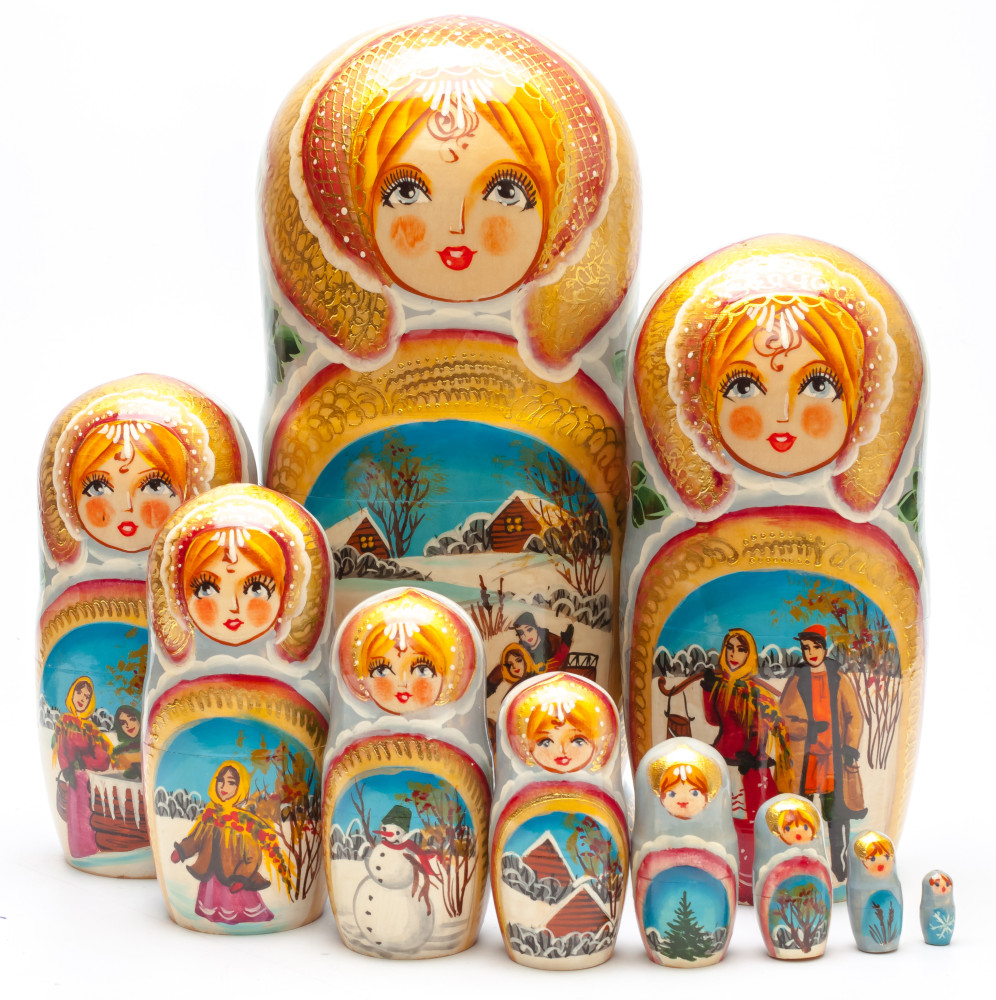 Shop Exclusive Nesting Dolls 270 mm The Firebird handpainted Wooden Matryoshka Doll 10 pcs (by Valery Crafts) online at Skazka.site | Eligible for fast shipping and free returns. 270 mm The Firebird handpainted Wooden Matryoshka Doll 10 pcs (by Valery Crafts)