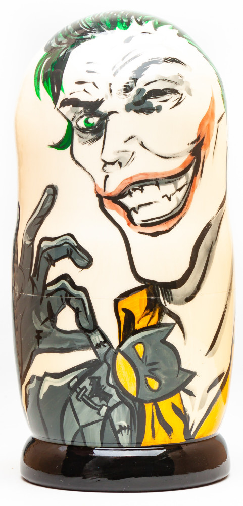 180mm Joker Hand Painted Matryoshka Doll 5 pcs (by Konstantin Studio)