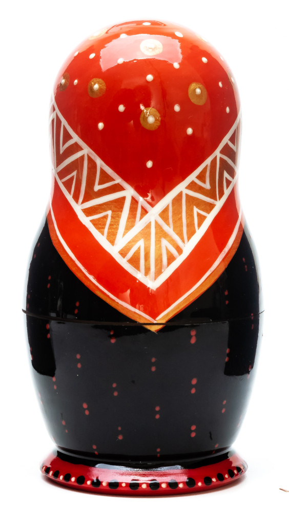 145 mm Moscow Snt Basil Cathedral hand painted by Lentuloff on wooden Matryoshka doll 5 pcs (by A Studio)