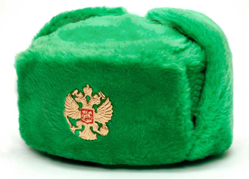 Russian Army Fur Ushanka Winter Hat (green, any size)