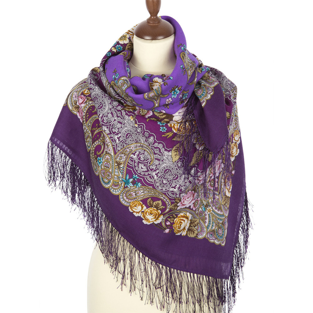 Shop Woolen Scarves with Silk Fringe 125x125 cm Платок «Сказка на ночь» online at Skazka.site | Eligible for fast shipping and free returns. Платок «Сказка на ночь»