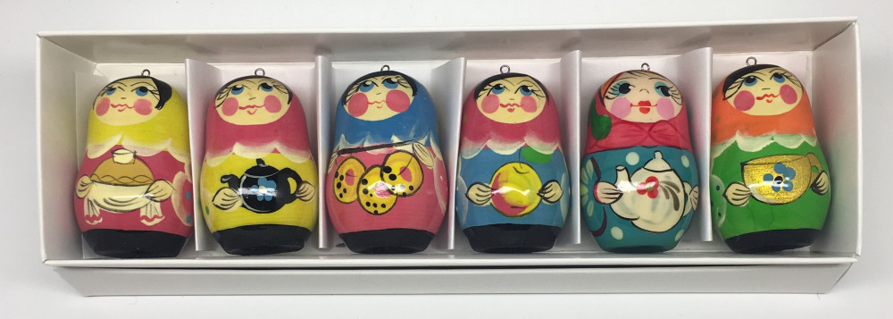 Matryoshka with Russian Traditions Christmas Ornaments