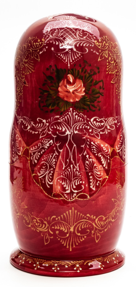 220 mm Autumn River hand painted on Wooden Matryoshka doll 7 pcs (by Trifinov Studio)