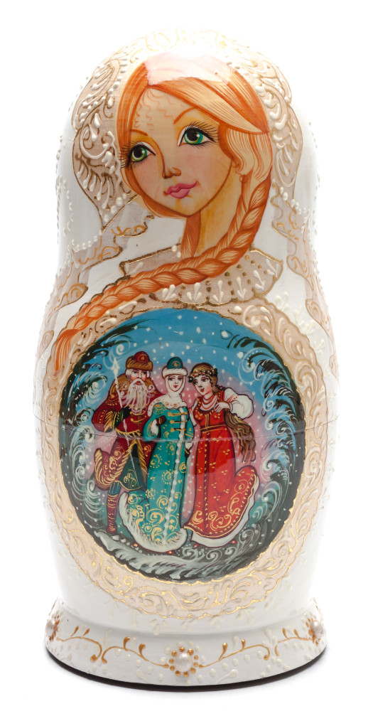 Shop Exclusive Nesting Dolls 220 mm Morozko handpainted Wooden Matryoshka Doll 7 pcs (by Sheherazade) online at Skazka.site | Eligible for fast shipping and free returns. 220 mm Morozko handpainted Wooden Matryoshka Doll 7 pcs (by Sheherazade)