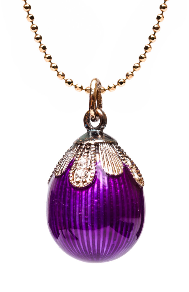 Water Drop Violet Egg Pendant