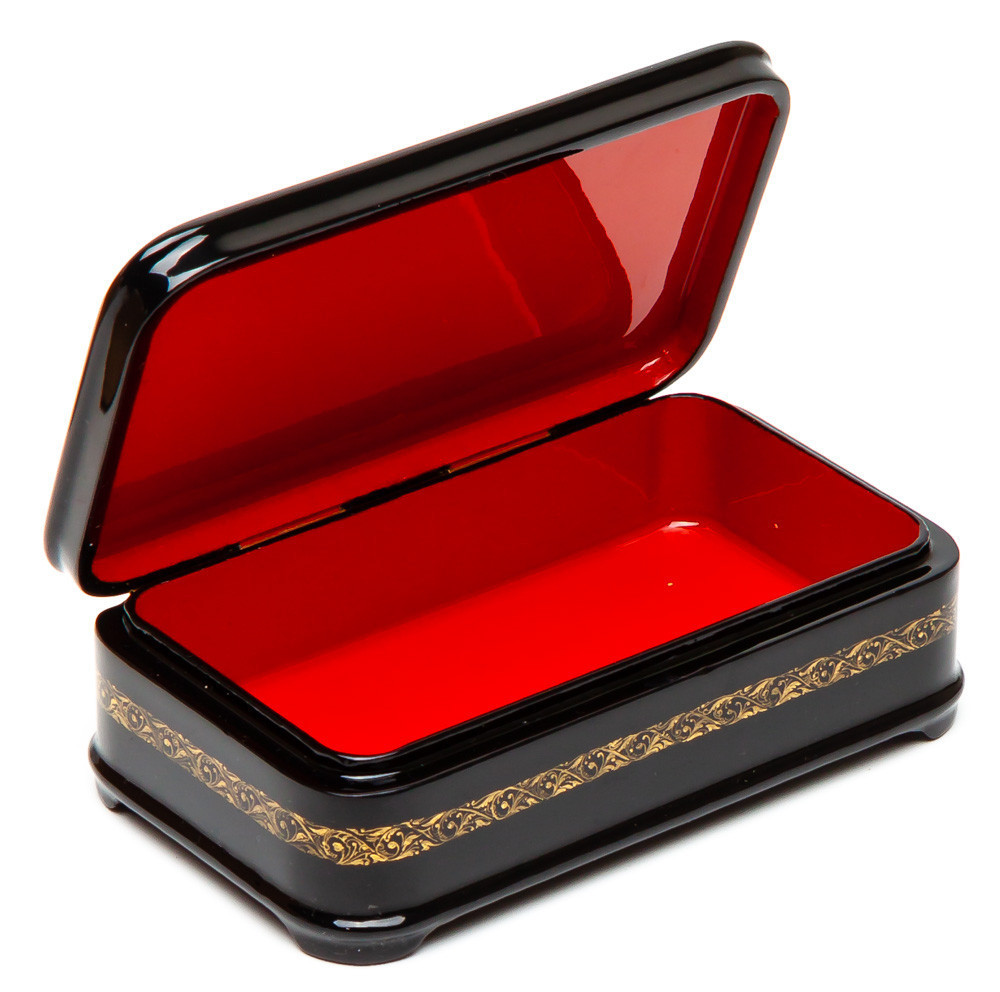 120x70mm Troika hand painted lacquered box from Palekh (by Pavel Studio)