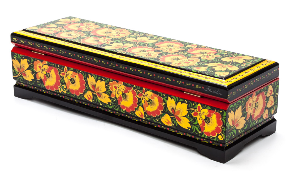 300x100 mm Khokhloma Painting Jewellery Wooden Box