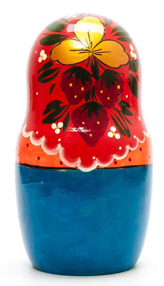 230 mm Russian Winter hand painted on Wooden Matryoshka doll 15 pcs (by Skazka)