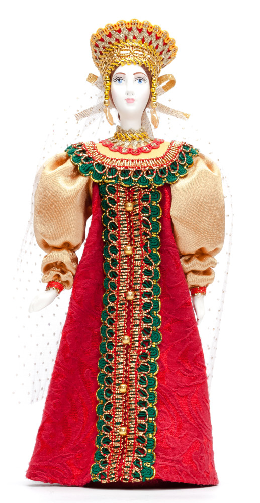 Russian Beauty hand made Porcelain Doll in Kokoshnik - 11 Inches (by Le Russe)