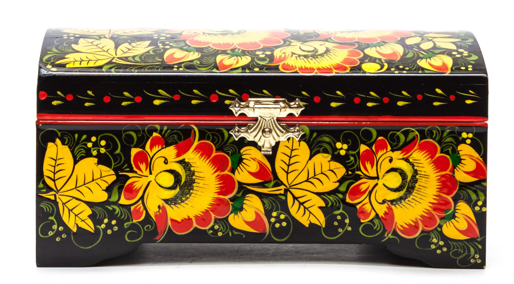 150x100 mm Khokhloma Painting Jewellery Wooden Box