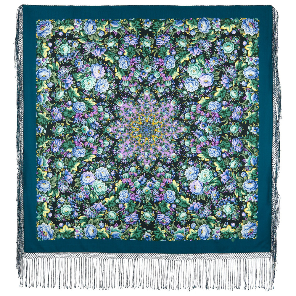 Shop Thick Woolen Fabric Shawls with Silk Fringe 148x148 cm Шаль «Диво дивное» online at Skazka.site | Eligible for fast shipping and free returns. Шаль «Диво дивное»