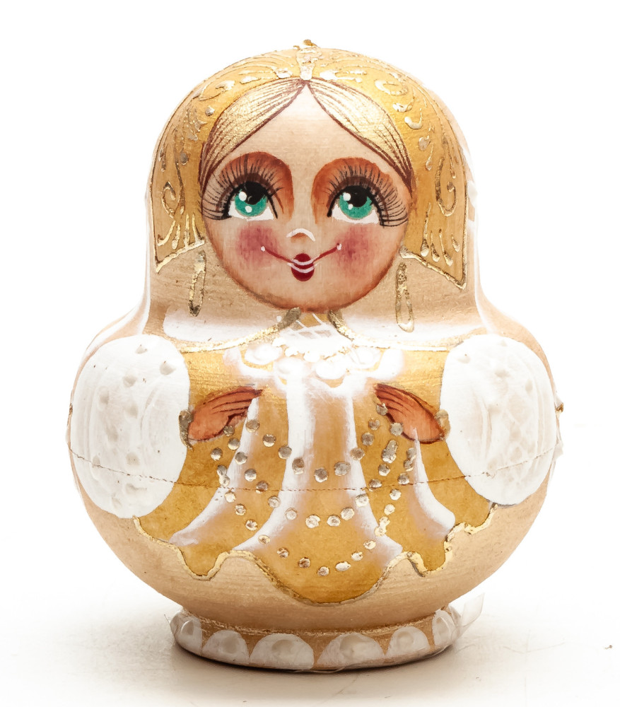 50 mm Maiden with a Chain hand painted on Wooden Matryoshka doll 5 pcs (by Skazka)