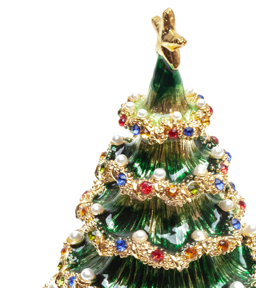 120 mm Green Christmas Tree Jewellery Box (by Alexaner G Studio)