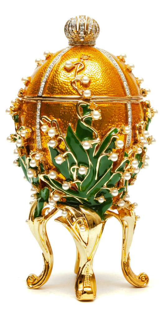 160 mm The Lilies of the Valley Golden Easter Egg