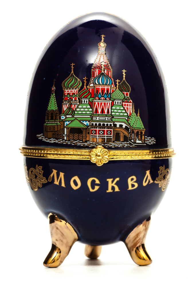 Easter Egg box with Moscow Picture black