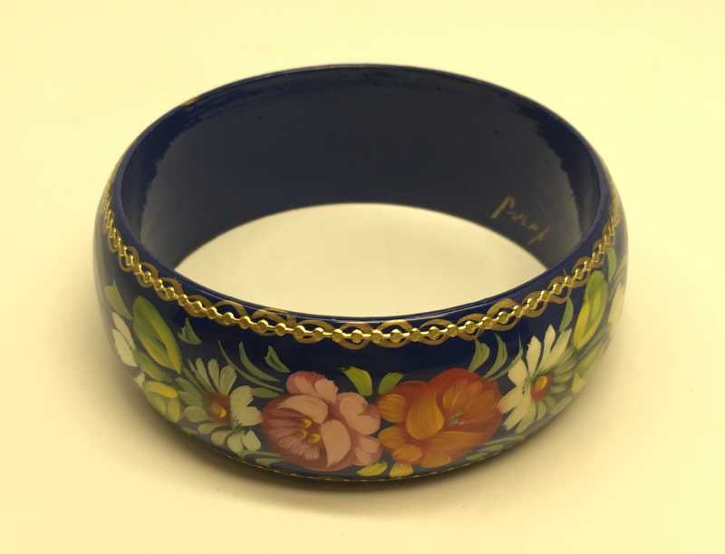 U L Zhostovo Hand Painted Bracelet