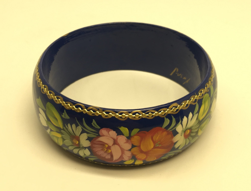 U L Zhostovo Hand Painted Bracelet
