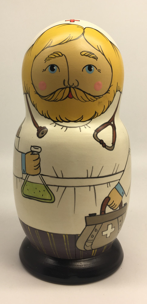 U 5pcs Artist Painting Big Malutinskaya Matryoshka