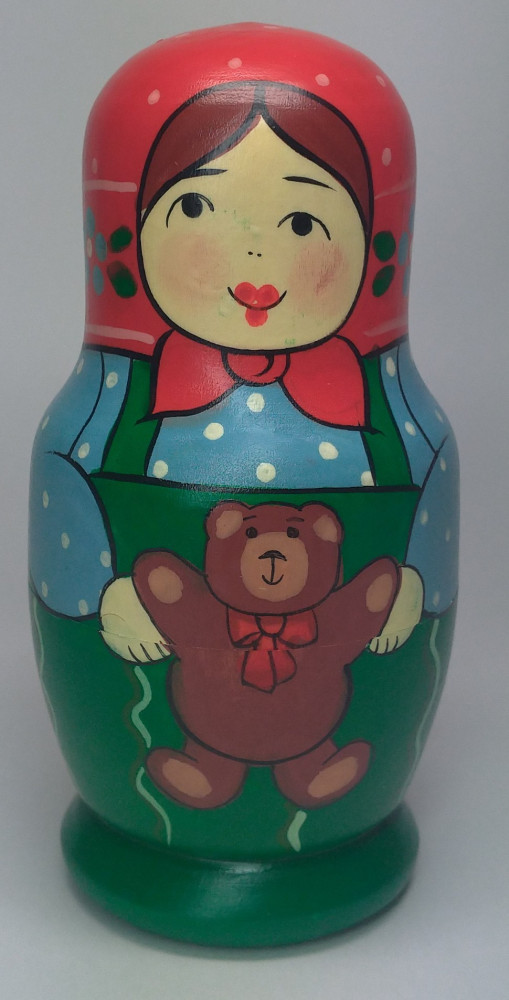Shop Exclusive Nesting Dolls 110mm Mistress with Toy Bear hand painted Traditional Russian Wooden Matryoshka doll 5 pcs (by Igor Malyutin) online at Skazka.site | Eligible for fast shipping and free returns. 110mm Mistress with Toy Bear hand painted Traditional Russian Wooden Matryoshka doll 5 pcs (by Igor Malyutin)