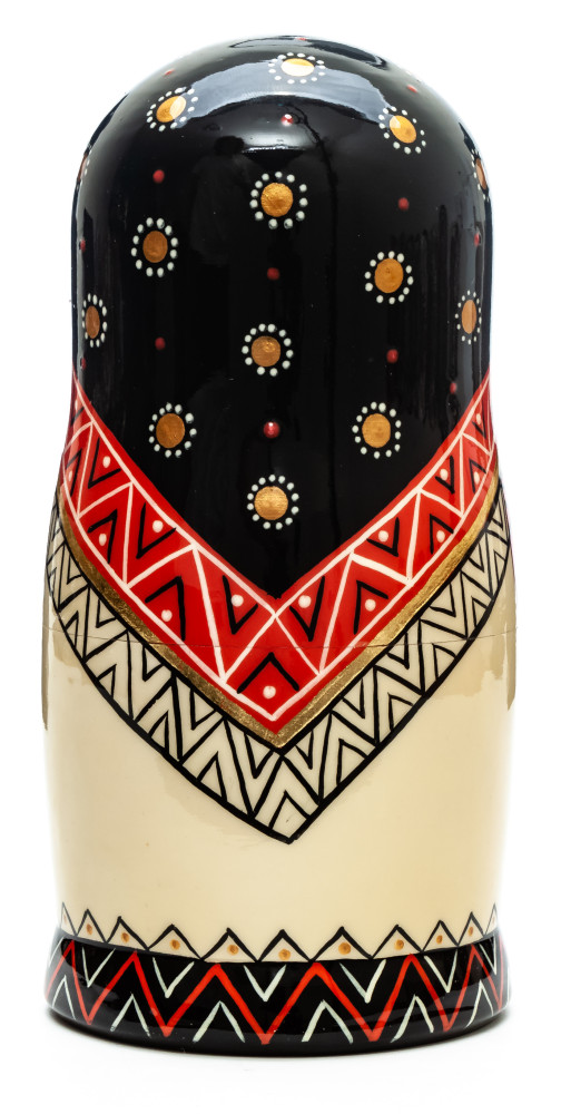 180 mm Moscow Snt Basil Cathedral hand painted by Lentuloff on wooden Matryoshka doll 5 pcs (by A Studio)