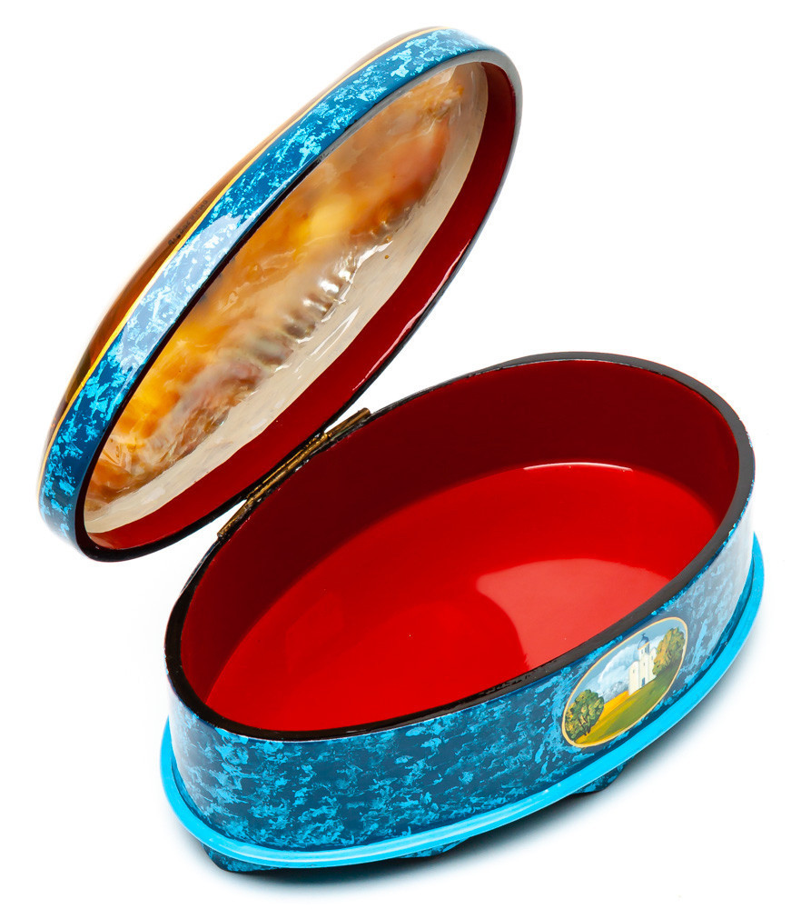 200x130mm Moscow Kremlin hand painted on pearl shell lacquered box from Fedoscino (by Mihail Studio)