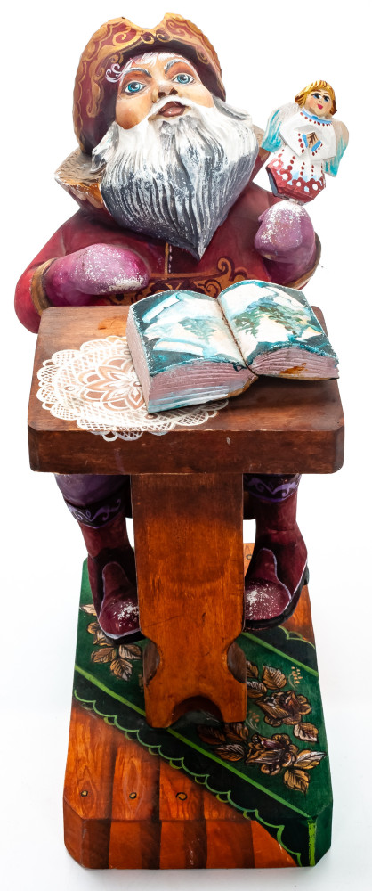 230 mm Gentleman  hand painted Wooden Statue (by Karpova Nadezda)