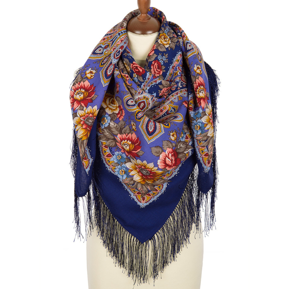 Shop Woolen Scarves with Silk Fringe 125x125 cm Платок «В лучах солнца» online at Skazka.site | Eligible for fast shipping and free returns. Платок «В лучах солнца»
