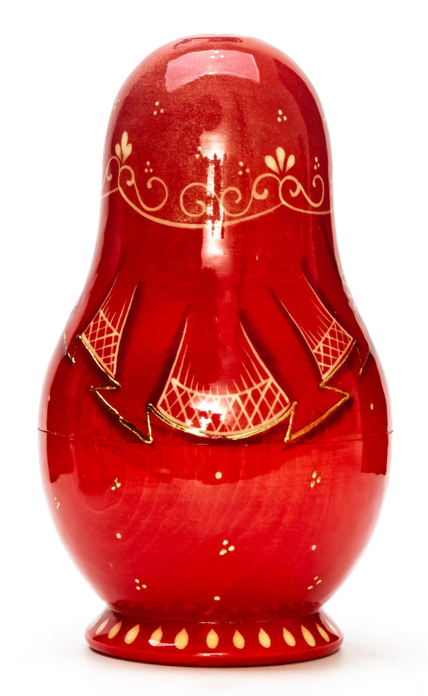120mm Russian Troika hand painted Matryoshka doll 5pcs
