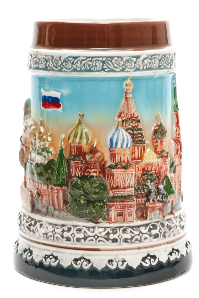 Moscow Attractions Ceramic Beer Mug