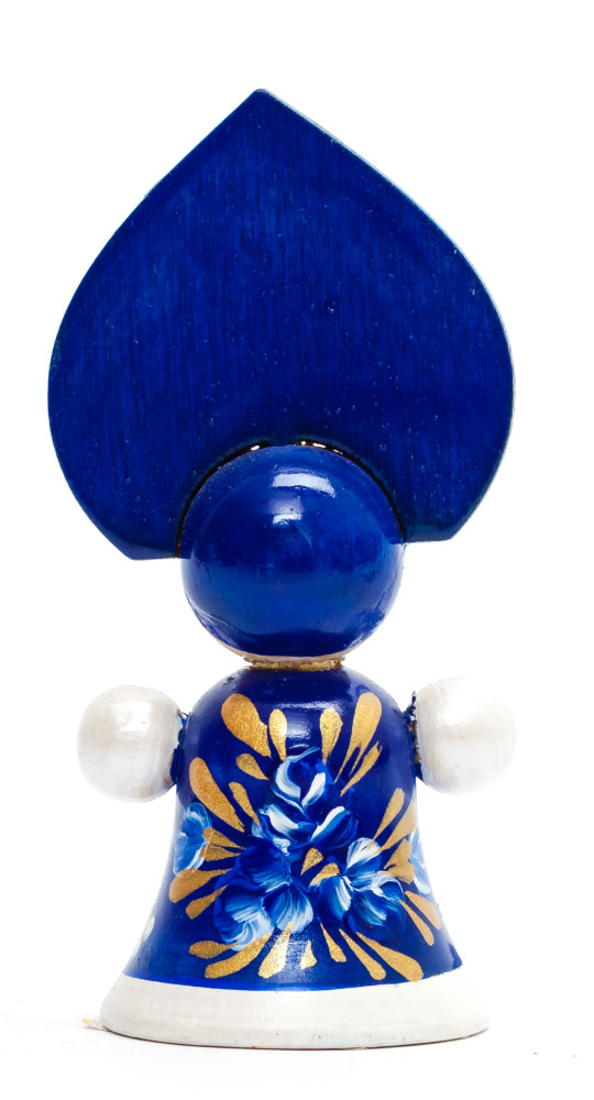 85 mm Russian Girl in Kokoshnik hand painted Wooden Doll (by Summer Shine)