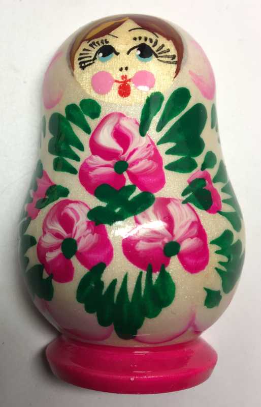 40x65 mm Russian Matryoshka hand painted Wooden Fridge Magnet (by Oleg Magnets)
