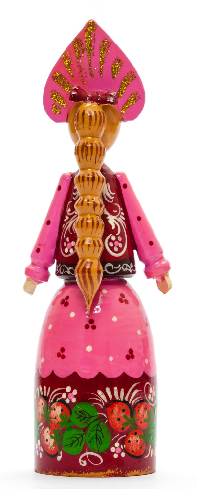 170 mm Russian Girl in Kokoshnik hand painted Wooden Doll (by Summer Shine)