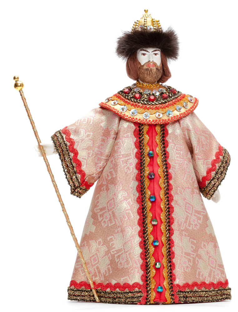 Boris Godunov Tsar of Russia hand made Porcelain Doll with a Staff - 11 Inches (by Le Russe)