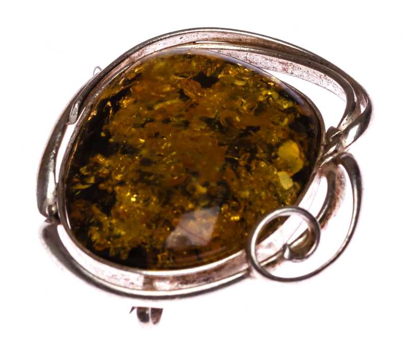 21 g Baltic Amber Brooch