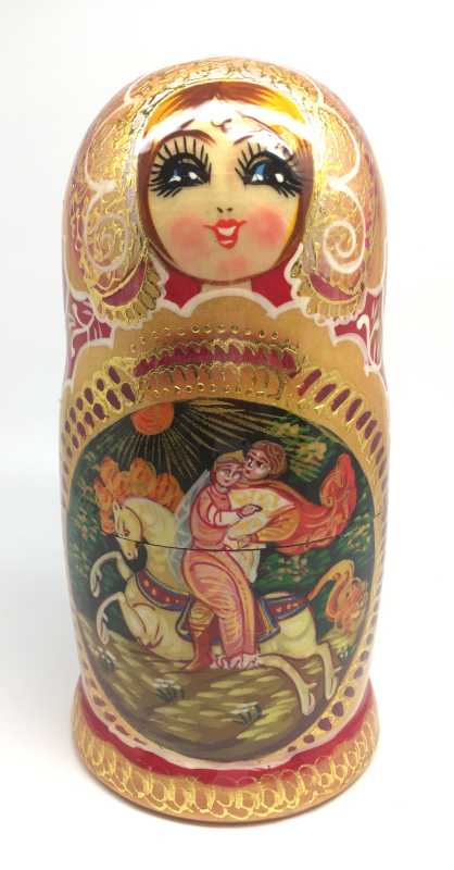 370 mm Russian Fairy Tale hand painted wooden Matryoshka Nesting Doll 20 pcs (by Valery Studio)