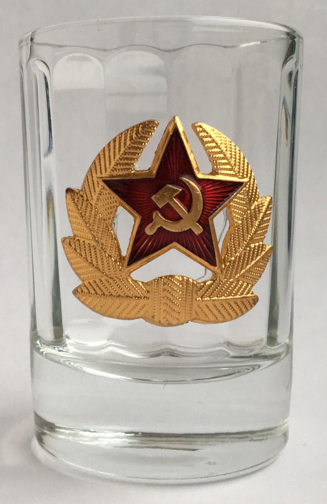 Red Army soldier Insignia Shot Glass