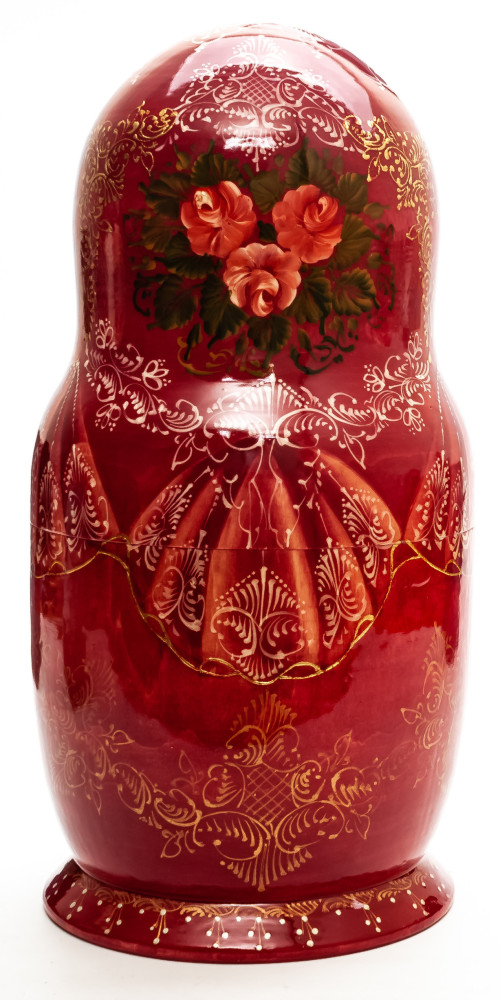 290 mm Moscow Saint Basil Cathedral hand painted on Wooden Matryoshka doll 7 pcs (by Trifinov Studio)