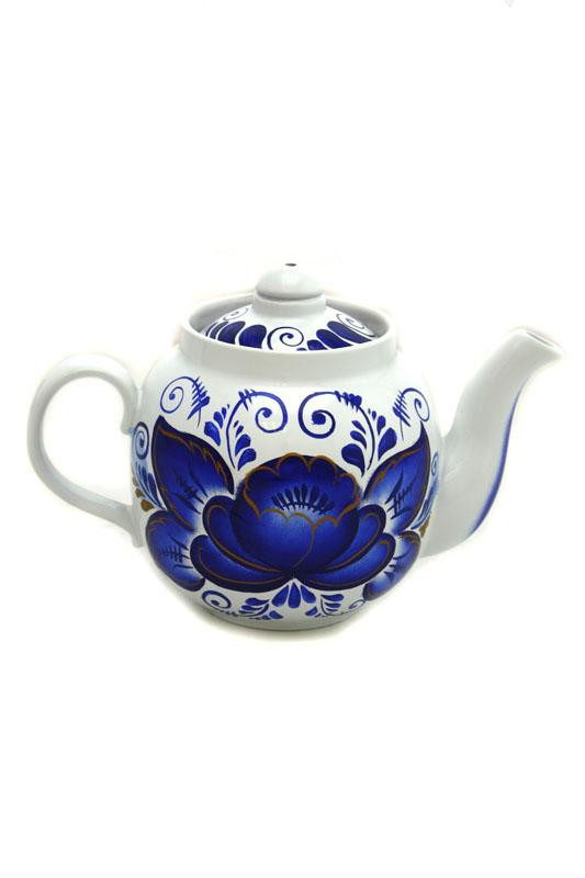 Winter Troika Hand Painted Electric Samovar Kettle with Teapot and Tray