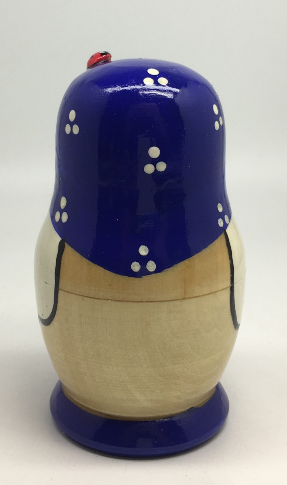 100 mm Maidan Art Hand Painted Matryoshka Doll with Ladybug 5 pcs (by Oleg Crafts)