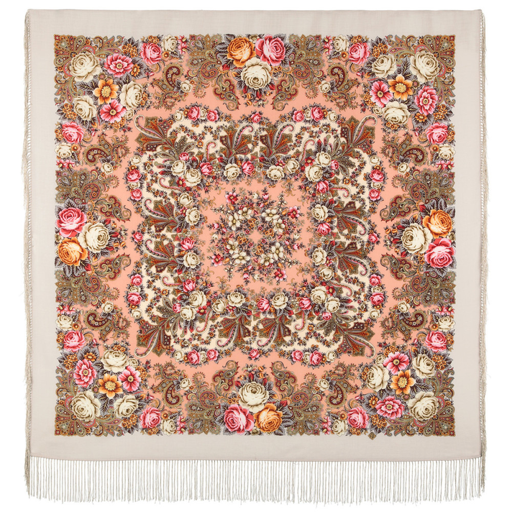 Shop Woolen Scarves with Silk Fringe 125x125 cm Платок «Любушка-голубушка» online at Skazka.site | Eligible for fast shipping and free returns. Платок «Любушка-голубушка»