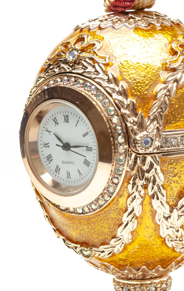 150 mm Golden Music Easter Egg with the Clock