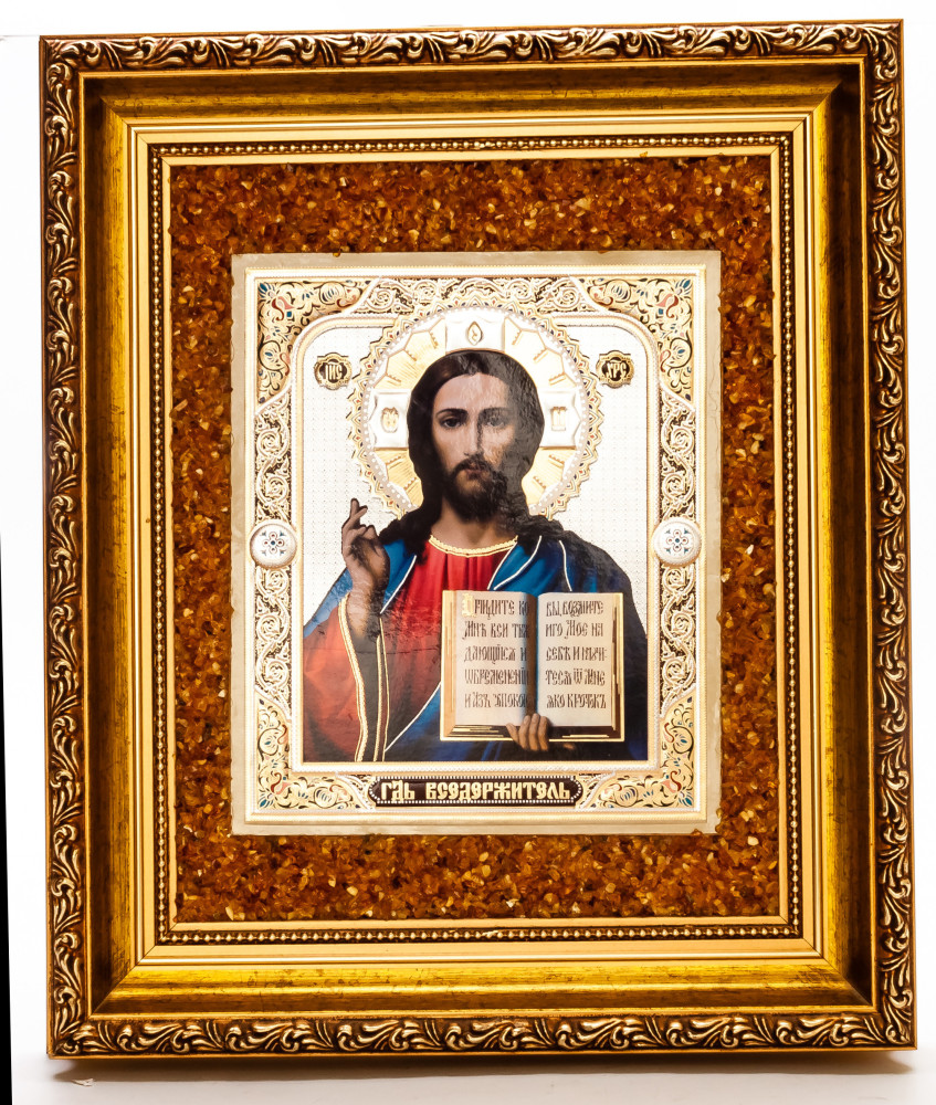 270x320mm Jesus Christ handpainted wooden Icon (by Galina Studio)