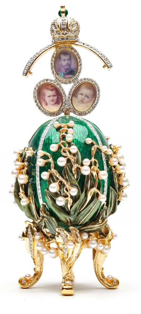 160 mm The Lilies of the Valley Green Easter Egg