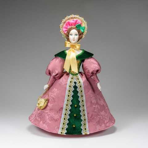 Russian Girl hand made Porcelain Doll in a 19th century Dress - 11 Inches (by Le Russe)